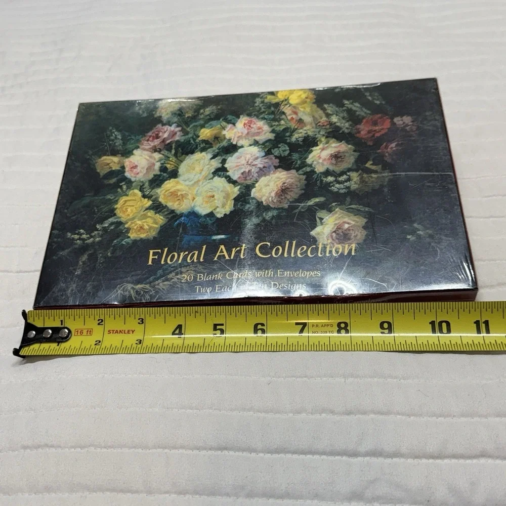 Floral Art Collection Cards and Envelopes Set of 20 Assorted Designs‎ 10 Designs